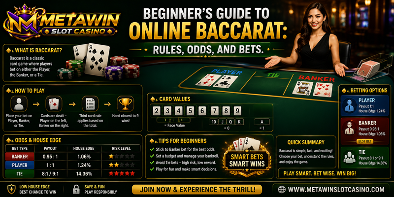 Beginner’s Guide to Online Baccarat Rules, Odds and Bets