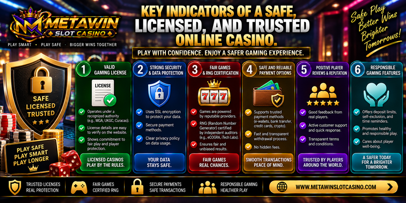 Key Indicators of a Safe, Licensed and Trusted Online Casino